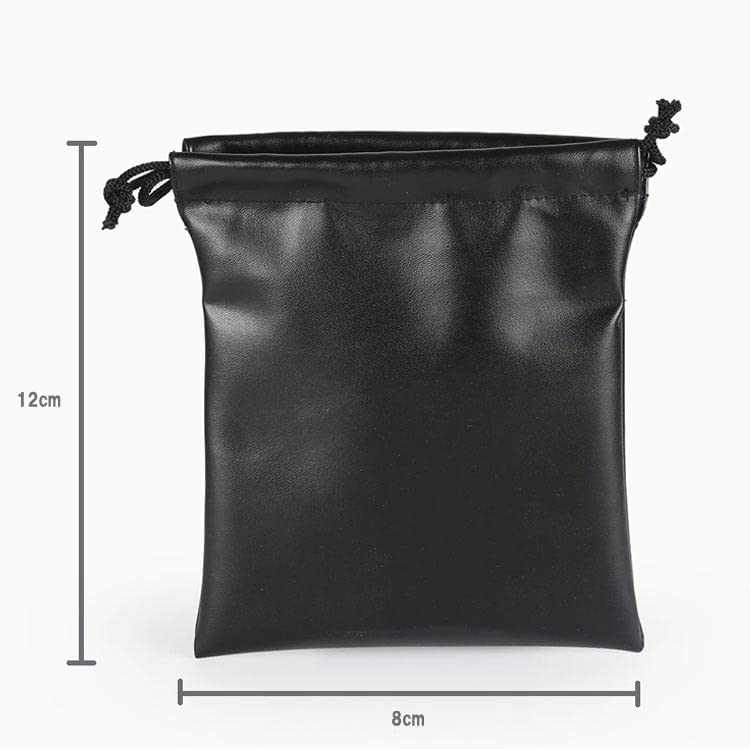Amazon.co.jp: イヤホンポーチ PUレザー製 12×8cm ミニ巾着袋 適度な