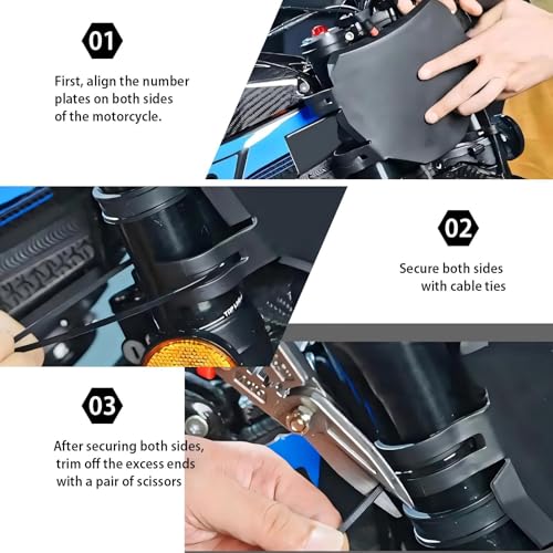 Image of Number Plate for Ebike - Universal Downhill Electric Bike Plate for Q20, S1 /S2 /Y1 /RX, X1S /X /X2 /MX3 /MX4 /MX5, XXX, Pro SS /SR /S (Black)