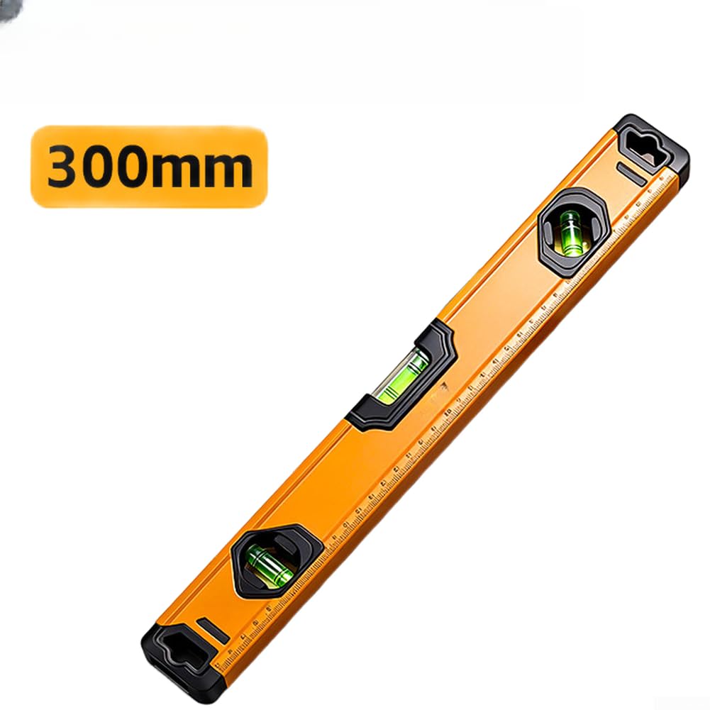 Righello magnetico in lega di alluminio con scala graduata trasparente, forte base magnetica per uso a mani libere, strumento di misurazione 400 mm arancione (500 mm)