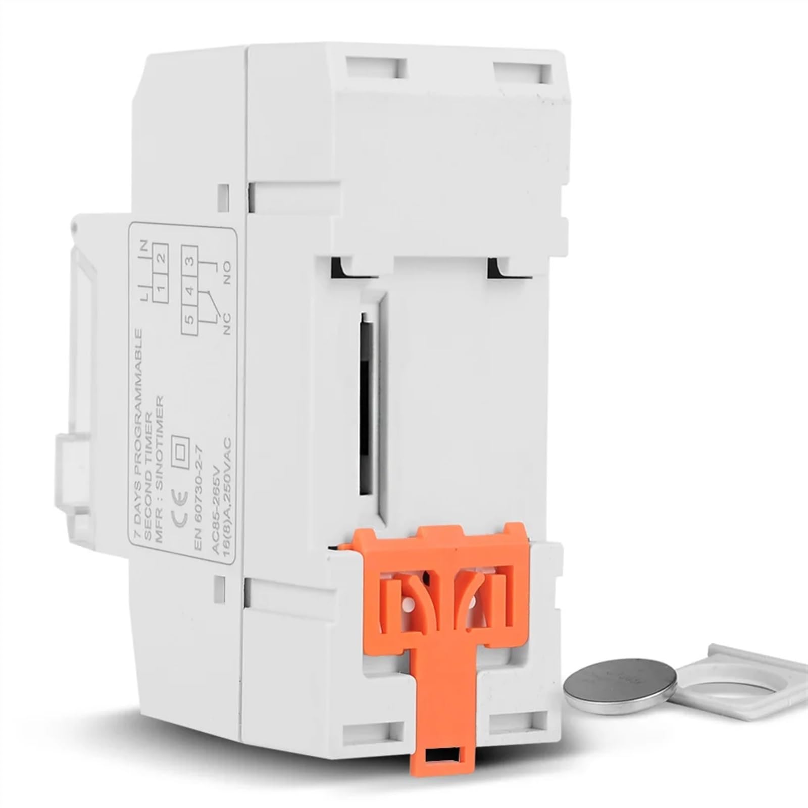 Interruptor Temporizador programable de Segundo intervalo, 7 días, Pantalla de retroiluminación doméstica, Controlador de relé de Tiempo, Carril DIN con Bloqueo, 110V, 220V(30A)