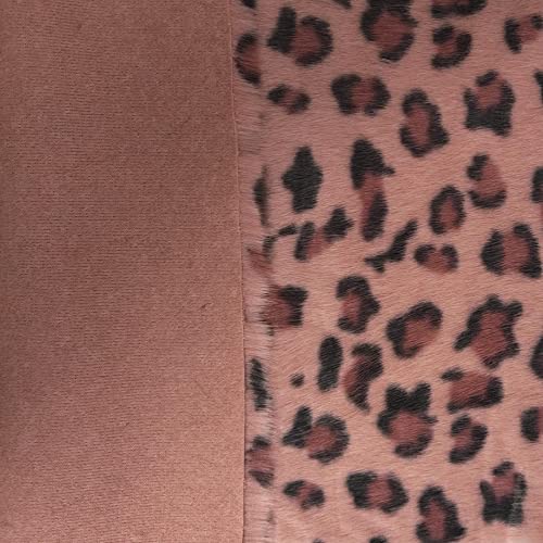 Fausse fourrure léopard rose tissu épais pour customiser vos vêtements