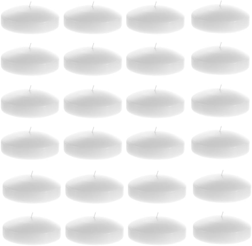 Mega Candles Pack of 72 Unscented 3" Floating Disc Candle