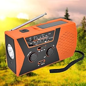 Multifunctionele zonne-radio, handslinger, oplaadbaar, 2000 mAh, AM FM, NOAA noodradio, zwengelradio, led-zaklamp, mobiele telefoonoplader, outdoor, SOS, survival, reizen, kamperen, wandelen, noodgevallen