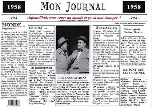 Générique Set De Table Année 1929 - Mon Journal - Plastifié