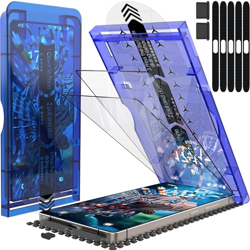 3 Pack for Samsung Galaxy s25 ultra screen protector,9H Tempered Glass Film HD with easy-to-install frame Finger Print Reader Compatible
