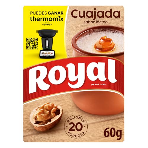 Royal Cuajada, Preparado en Polvo 20 raciones, Pack 5 x 12 g - 60 g