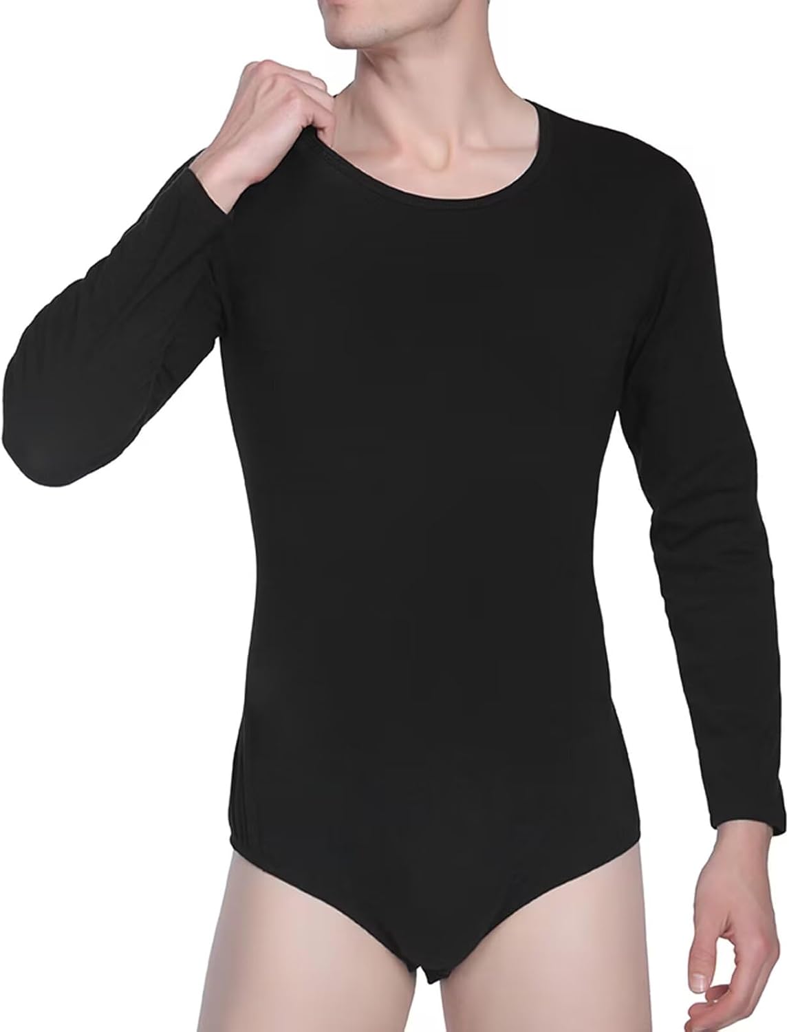 Landofgenie Men One Piece Bodysuit Long Sleeve Onesie Pajamas Tops Cotton Romper - Image 5