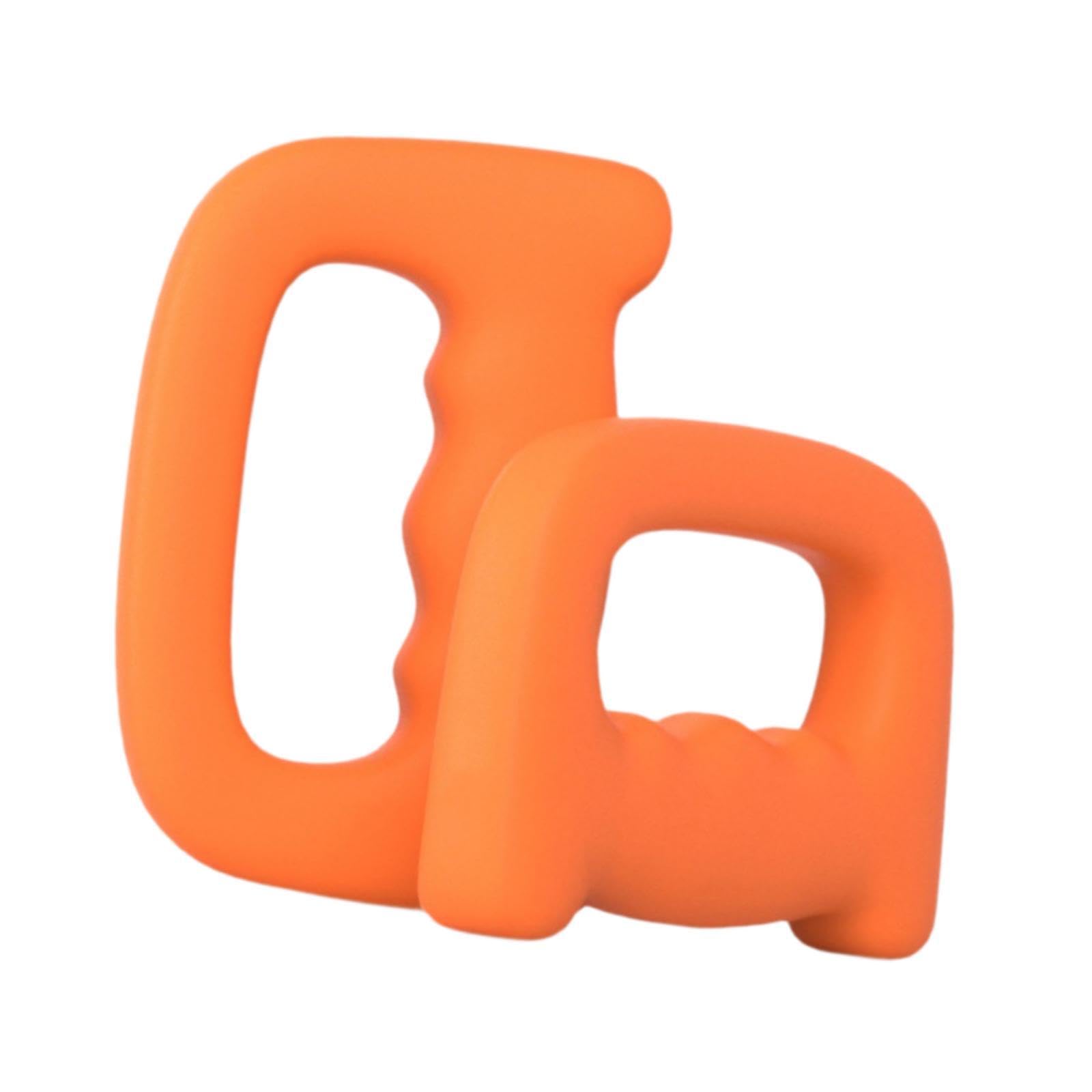 2 Pezzi Manubri Fitness Ergonomici Antiscivolo Ghisa Sagomata Impugnatura Nonslip Ideali per Allenamento Petto Braccia Spalle Curl Usati in Casa Uffic, Arancia 1.5 kg