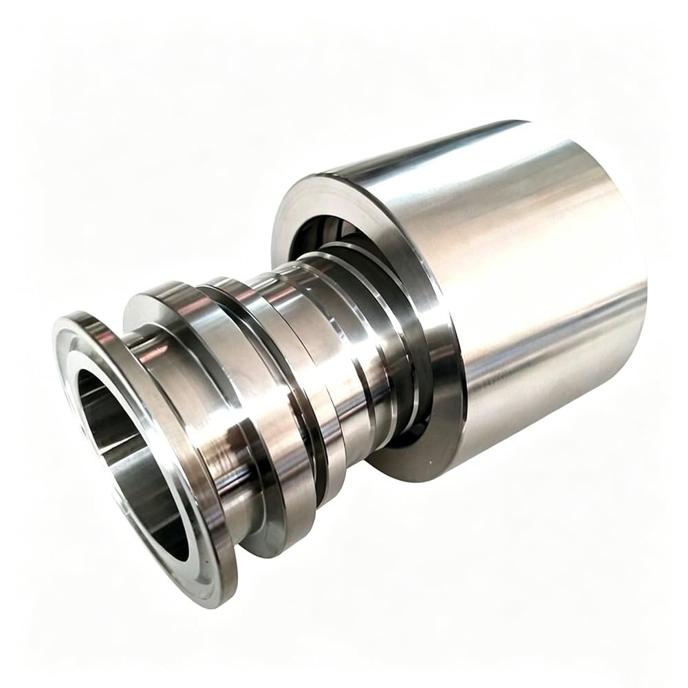 Złącze zatrzaskowe z końcówką do piwa ze stali, Adapter hydrauliczny 304 SS Króciec do węża 38 mm na zacisk K50,5/K64, odporny kwasy i korozję(K50.5mm-47mm-64mm)