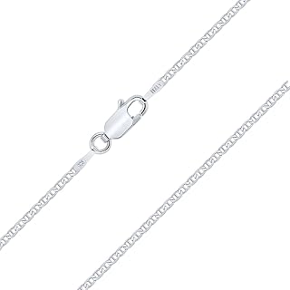 Catenina per Bambini Argento Sterling 925 Rodiato Modello Marinara Larghezza: 1.8 mm Lunghezza: 32-34-36-38-40 cm