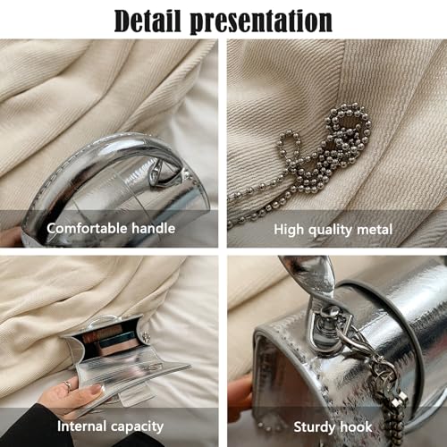 Women's Top Handle Bag, Y2K Stylish Mini Purses Crossbody Shoulder Bags, Clutch for Cocktail Party Prom4