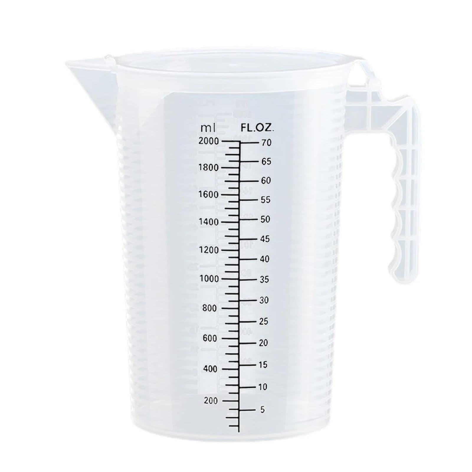 Vaso medidor de plástico transparente, jarra graduada for líquidos, recipiente de medición for cocina y repostería, 3 tamaños(2000ml)