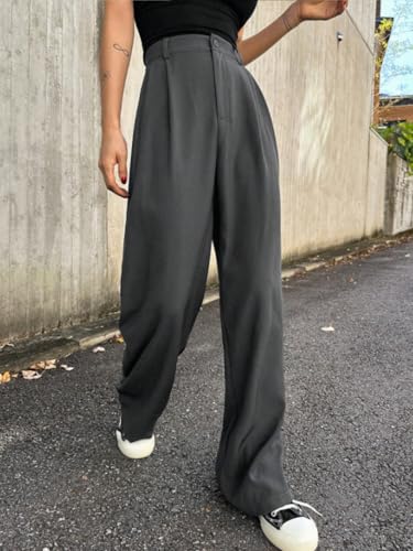 Image of OOMPH! Women's High-Waisted Pant | Wide Leg Trousers | Korean Style Stretchable Trouser
