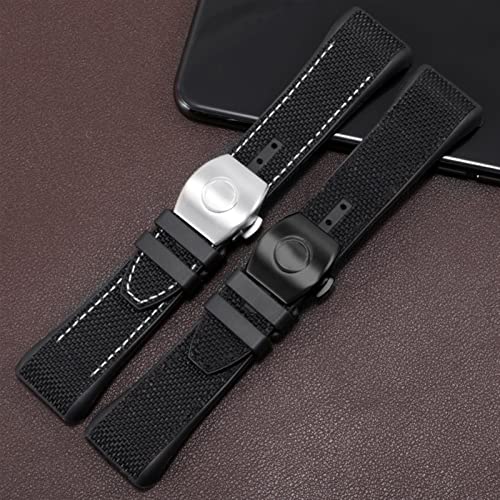 YEXIONGYAN Pulseira para relógio Franck Muller V45 Series 28 mm de nylon couro genuíno silicone pret