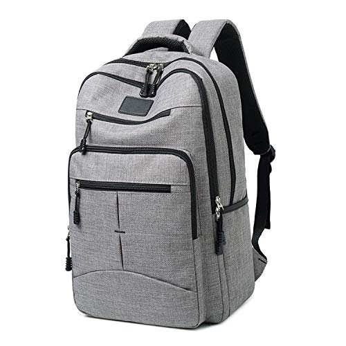VONAXO Travel Laptop Backpack,Business Schoolbag Daypack Waterproof Fits Up to 16 Inch Notebook(Grey)