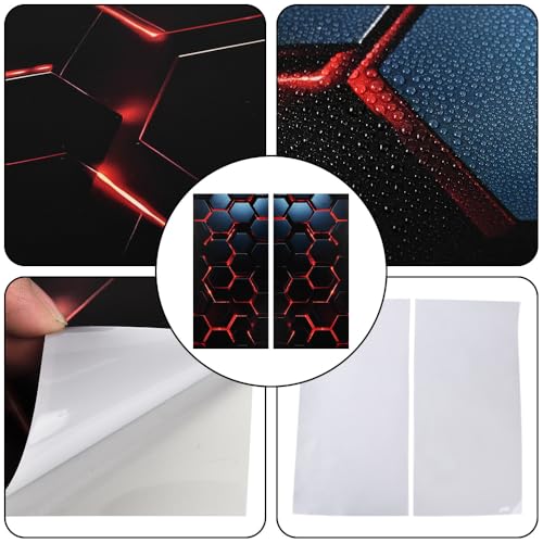 Image of XhuangTech 2PCS Honeycomb Car Stickers and Decals, HD Printed Car B-Pillar Sticker, Personalized Vehicle Door Pillar Decal, DIY Auto Center Pillar Waterproof Sun Protection Scratch PET Cover