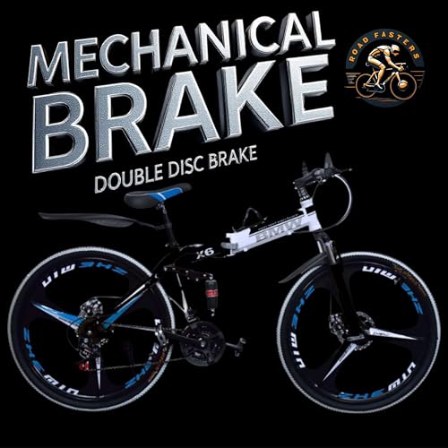 Image of X6 Series 21-Speed Gear Cycle for Men | Foldable 26-Inch Bicycle with Spoke Alloy MacWheels, Dual Disc Brakes & Dual Suspension | Off-Road & City Riding Bike (Black)