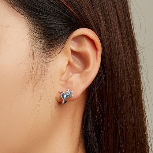 Boucles d'oreilles pendantes oiseau phénix femmes en zircone