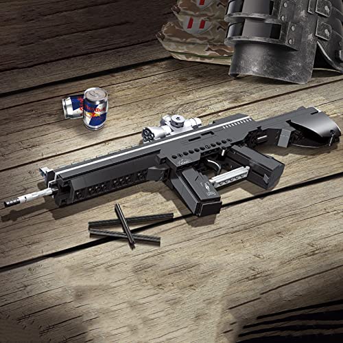 319 Piezas Vector Submachine Blasters Building Kit Building Block Military Shooting Blasters, 342 Piezas M416 Modelo De Arma Militar Compatible con Lego M416 Cover