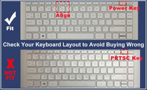 Image of RAYA Laptop Keyboard Cover Compatible for HP Pavilion 14-EC /14-DV Series 14-ec0033AU ec1003AU ec1005AU ec1008AU ec1019AU 14-dv0054TU dv1000TU dv1029TU dv2014TU dv2041TU 14 Inch Laptop (Transparent)