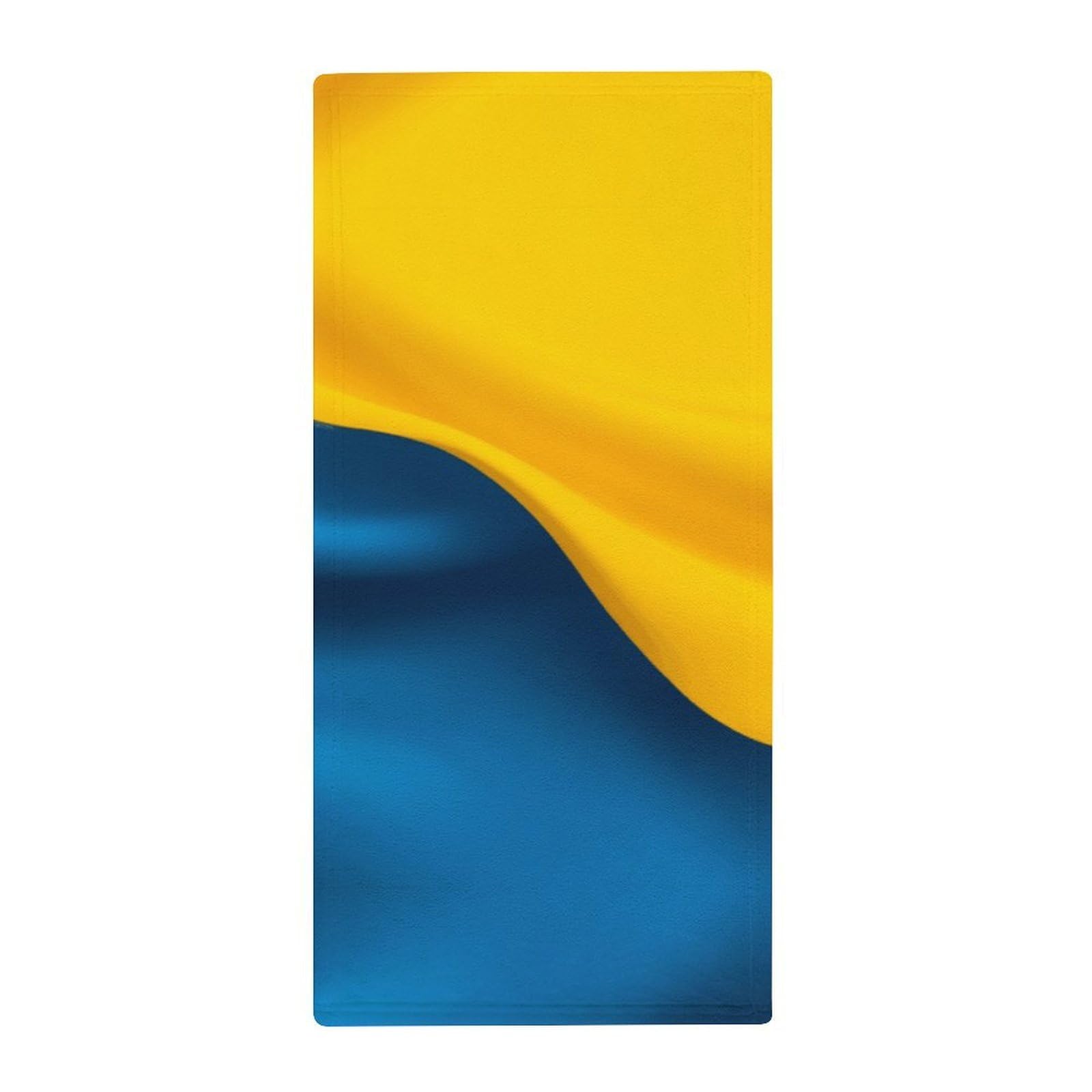 Anceky Quick-Dry Luxury Bath Towels, Flag of Ukraine Ukrainian Waving Ultra Soft Hand Towels for Gym, Pool, Spa & Hotel Bathroom Essentials