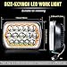 CO LIGHT Pair 7x6 5x7inchs LED Headlights Amber Yellow Halo Angel Eyes Sealed Beam Hi/Lo H6054 H5054 H6014 69822 6052 6053