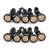 YITAMOTOR 10PCS Amber White 9W 12-SMD High Power Eagle Eye Led Lights Front Grille Back-Up Backup Fog Reversing Lights Car Motor DIY Bulbs