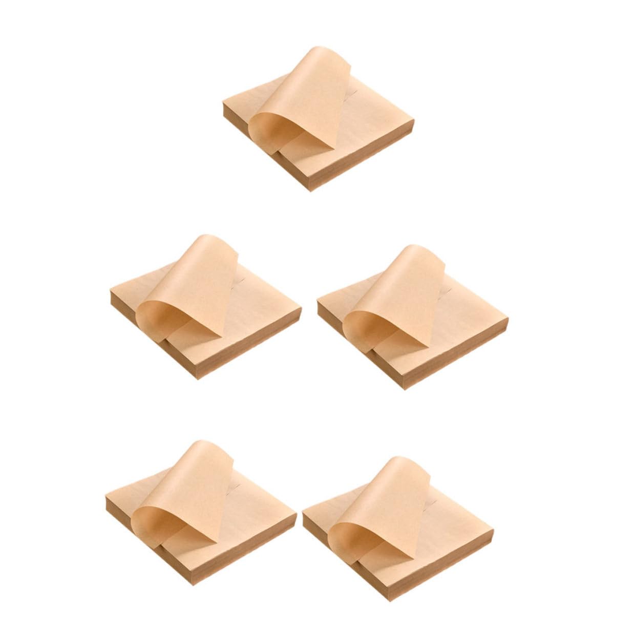 Tappetini Kraft 500 Carta Fritti per Fogli in Assorbenti | Color Khaki, Struttura Leggera e Compatta, Superficie Antigrasso per Uso Alimentare
