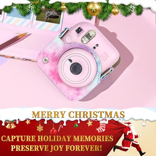 Funda protectora para cámara Instax Mini 12 azul y rosa miniatura 2