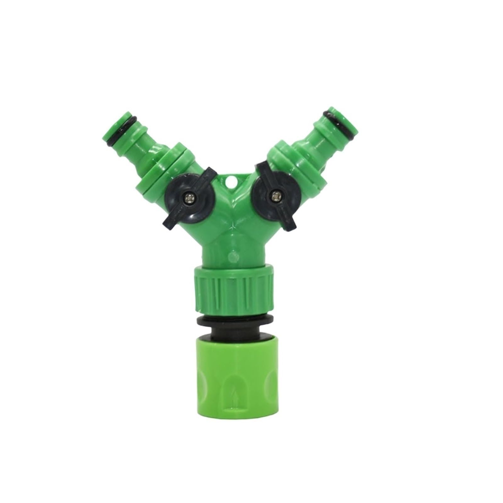 Evwgnpqrv Green C Faucet Hose Splitter, 2 Pcs Green Gray 2-Way Tap Y Hose Water Splitter 1/2 3/4 Thread For Garden Outdoor(Green C)