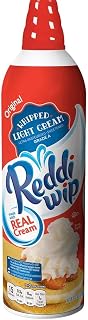 Reddi Wip Real Cream Whipped Topping, 15 oz Cans (12 Case Pack) - Bulk Dairy Topping for Desserts