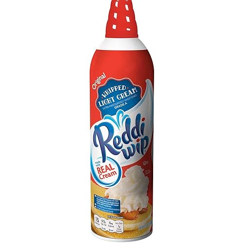 Reddi Wip Real Cream Whipped Topping, 15 onzas -- 12 por caja.