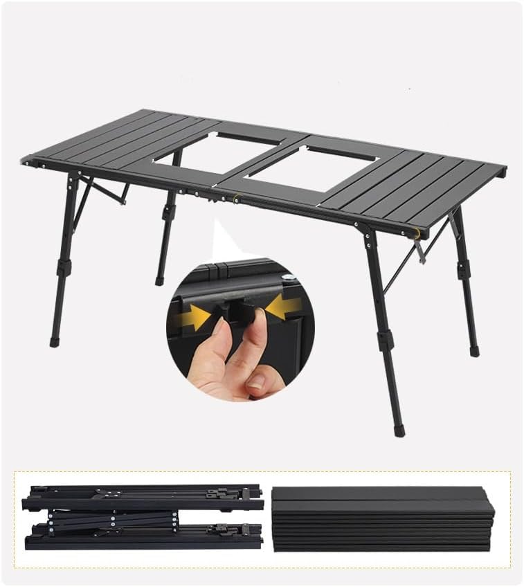 キャンプ折りたたみテーブルアルミ折りたたみキャンプテーブル昇降高さ
