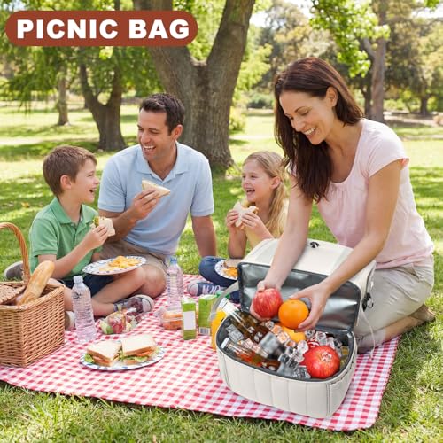 16L LOISOU 2-in-1 Hot Cold Double Layer 9L Insulated Lunch Bag & Everyday Essentials Purse (Gray) - image 9