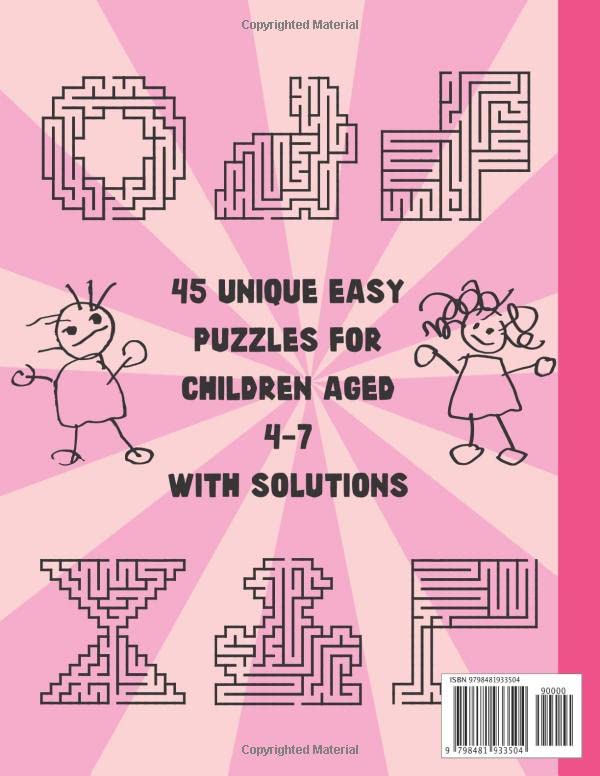 CHILDREN'S BOOK OF MAZES: EASY MAZE PUZZLES FOR KIDS AGED 4-7. 45 UNIQUE MAZES FOR YOUNGER CHILDREN. HELPS WITH FINE MOTOR SKILLS AND HAND-EYE COORDINATION. image 3
