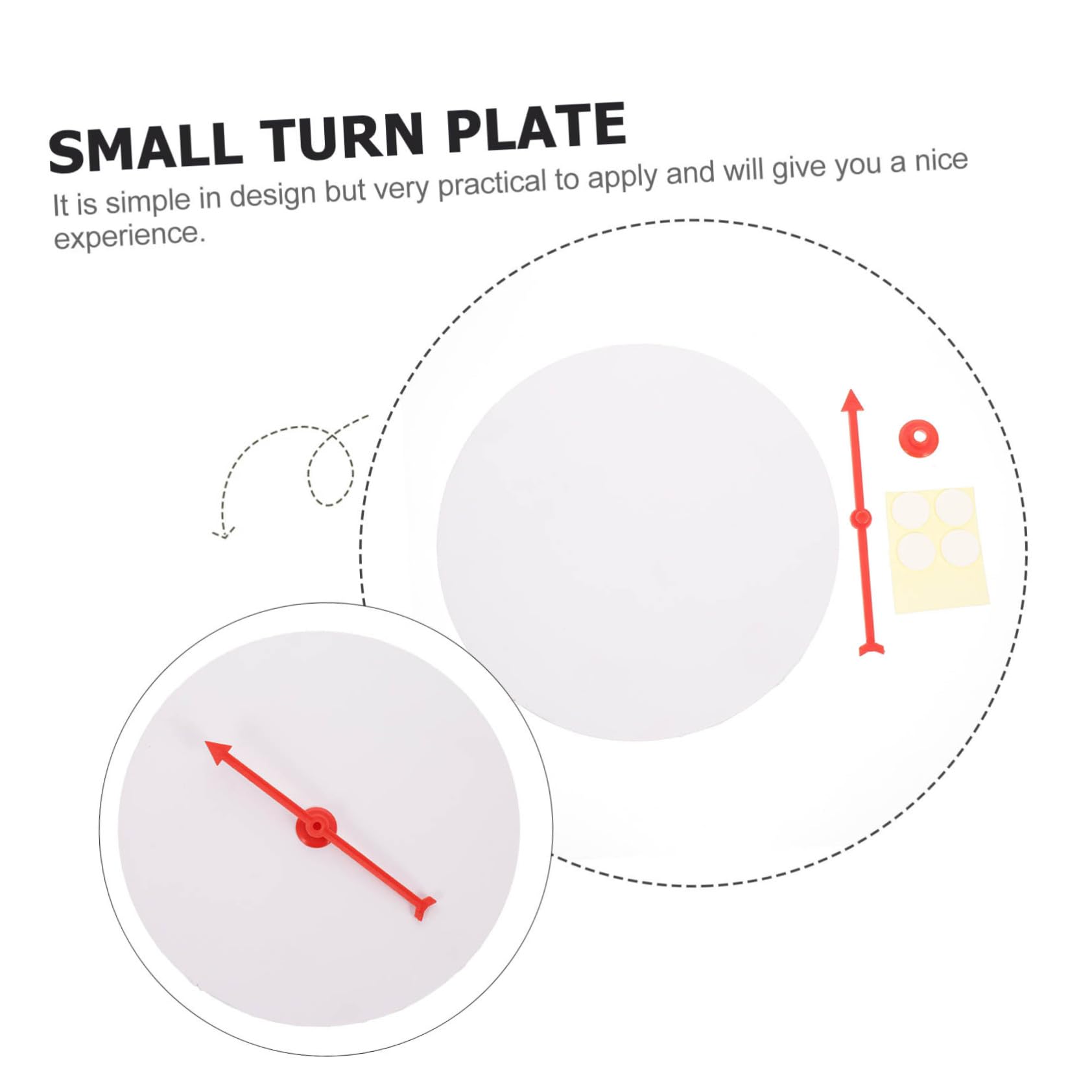 NOLITOY Turntable Raffle Draw Board Dry Erase Wheel Prize Wheel Reusable Turntable Blank Wheel Lucky Wheel Fortune Wheel Spinner Foam White to Rotate editable