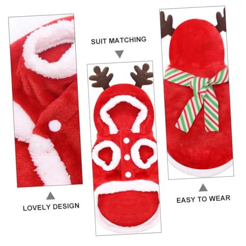 Disfraz Navideño para Perro Yardwe L Rojo con Bufanda miniatura 7