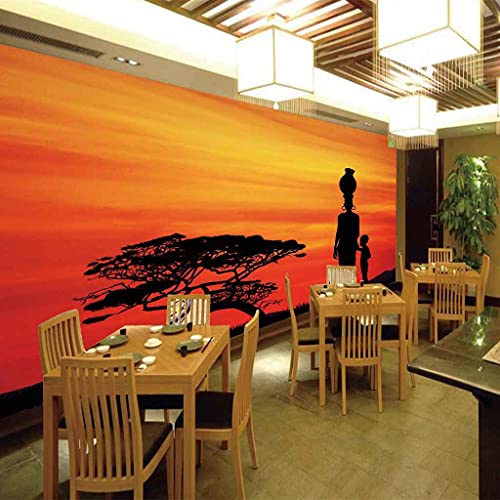 Poster mural auto-adhésif 3D grand format toile lavable salon - 4
