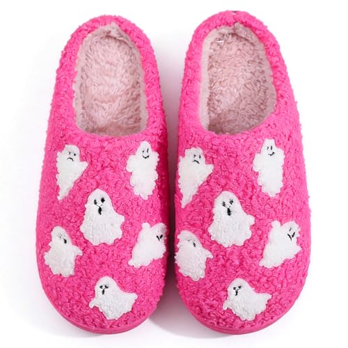 Image of Halloween Christmas Slippers Holiday Slipper House Shoes Home Slipper for Women Fuzzy Outdoor Indoor Bedroom Slippers