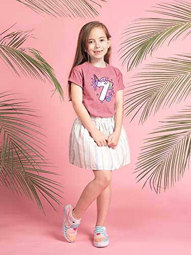 Image of Unicorn Birthday Shirts for Toddler Girls Outfit 7th 8th Shirt Seven Eight Year Old