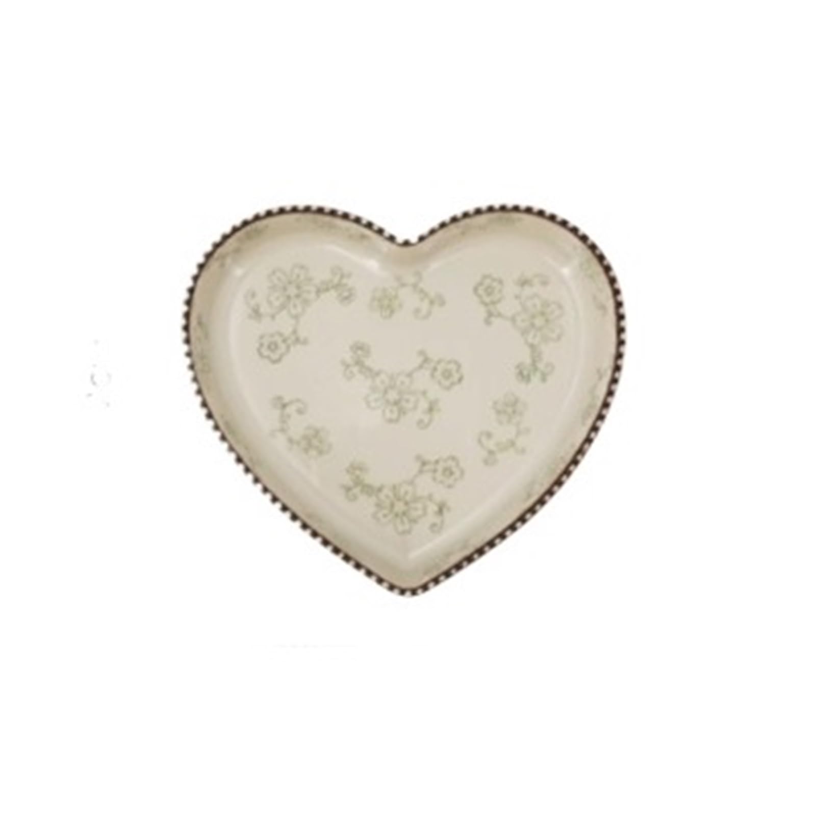 Versátil Plato for hornear de cerámica en forma corazón Navidad(Green)