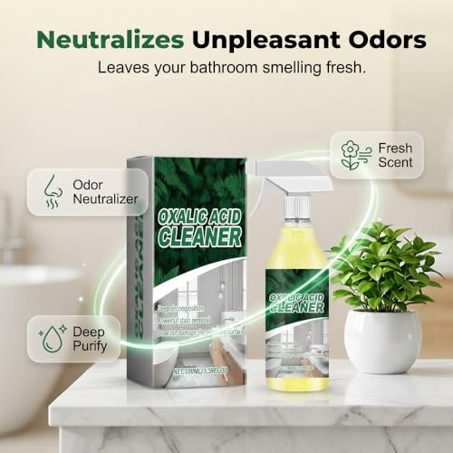 Image of Oxalic Acid Cleaner Spray, 2026 New Stain Remover, Multi-purpose Tile Cleaner for Bathroom Kitchen, Porcelain Cleaner Solution for Home (1)