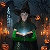 Witch Costume Adult Accessories,Elphaba Costume Accessories,Wicked Witch Costumes,Include Black Witches Hat Glasses with Gloves,Halloween Carnival Female Role Playing Dress Up Wizard Costumes #1