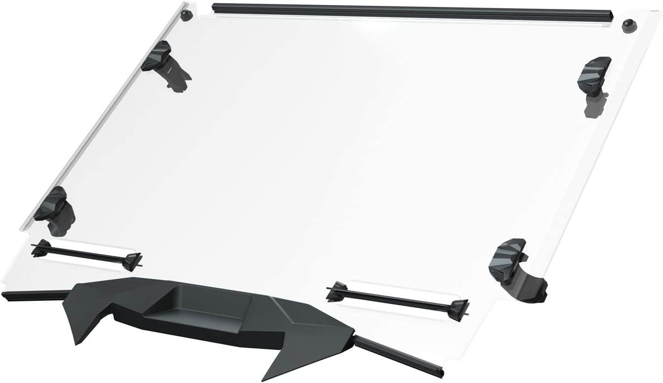 Polaris Off Road Lock & Ride Full Vented Windshield - Hard Coat Poly, 4-Seat - 2884747