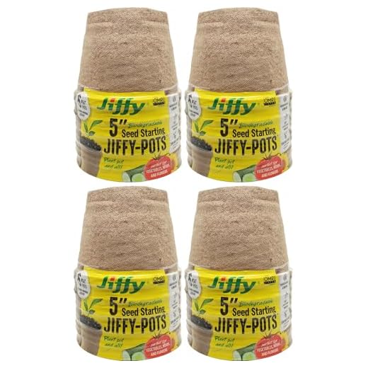 Jiffy Organic Seed Starting 5" Biodegradable Peat Pots (24 Pots)