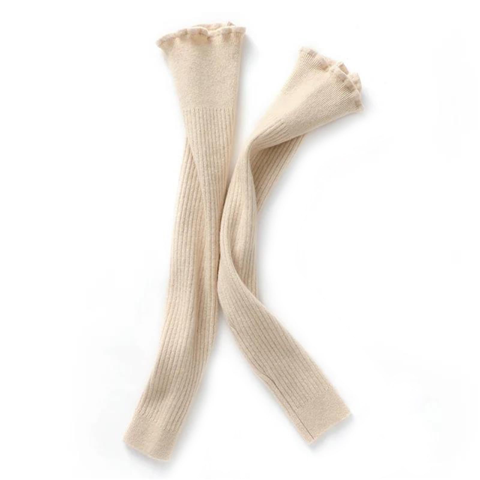 3 pairs Cashmere Leg Warmer Boots Wool Knitted High Elastic Stockings