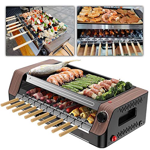 Automatisch Drehen 1800W Elektrogrill Doppelschicht Multifunktion Antihaft Rauchfrei Blech, Mehr Als 5-10 Personen, Passend Für