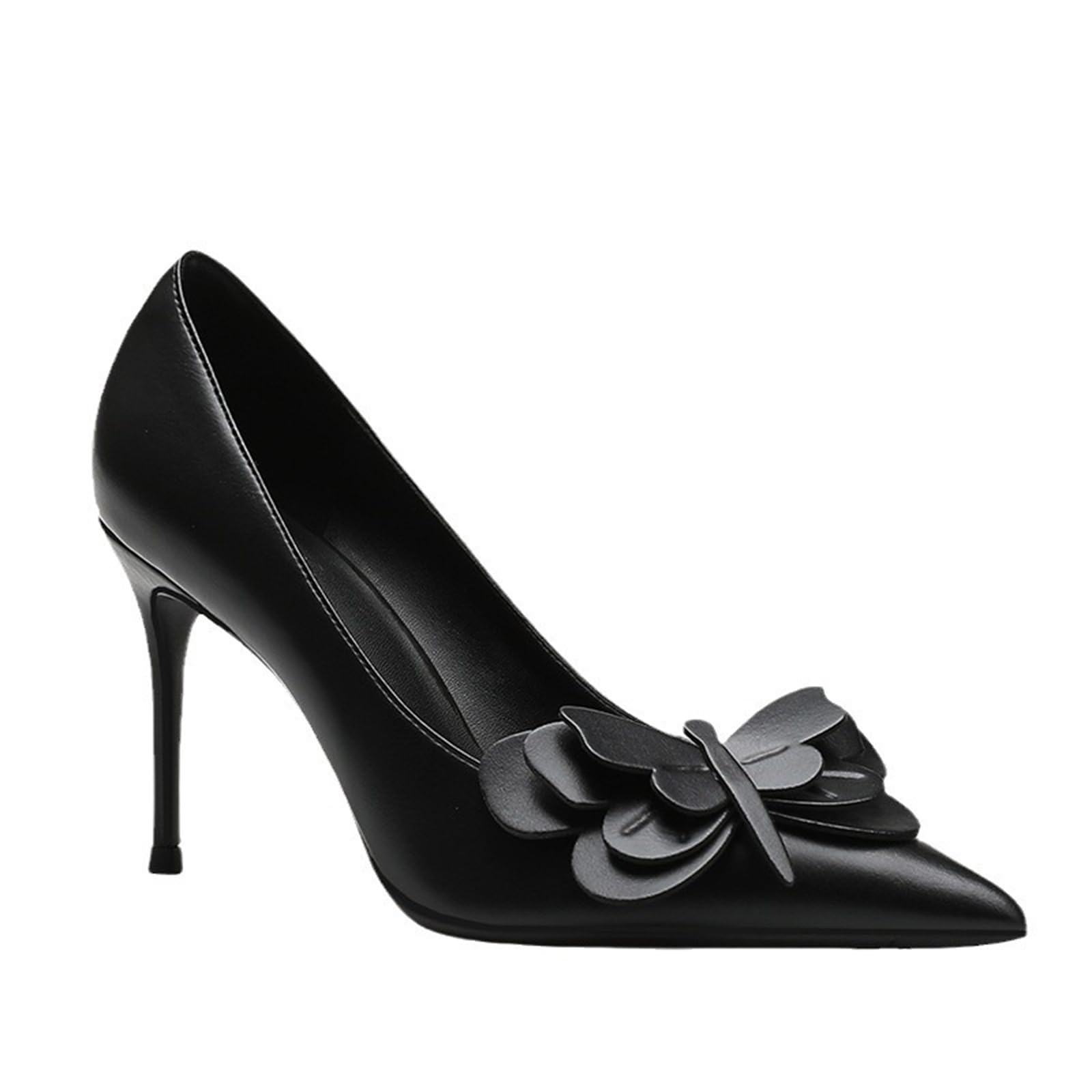 Scarpe Tacco Alto Chiuse Donna Décolleté Punta Sandali Cinturino alla Caviglia Farfalla Adatte Scarpe da Cerimonia Formali e Casual Altezza 8 CM