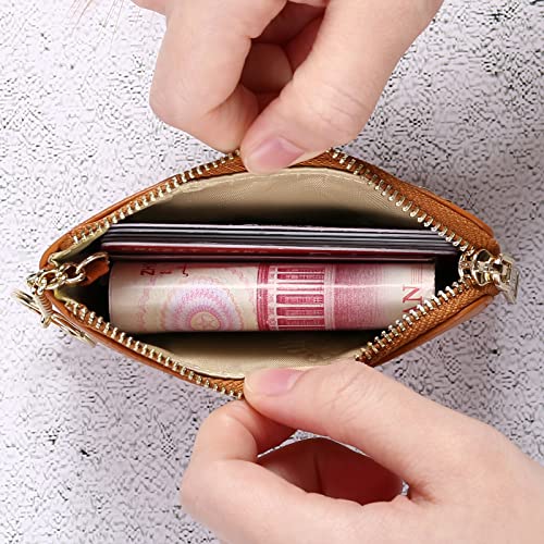 Sendefn Coin Purse For Women, Genuine Leather Coin Purse Key Chain For Women, Coin Pouch Change Purse #TOP5