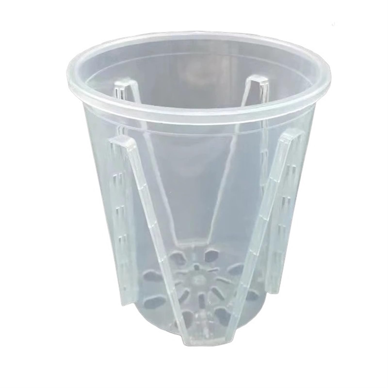 GOPEO 5 Pcs Root Control Transparent Flower Pots Breathable Plastic Flant Pots Nursery Pots For Planting Phalaenopsis Orchids (Color : 5pcs-21cm)